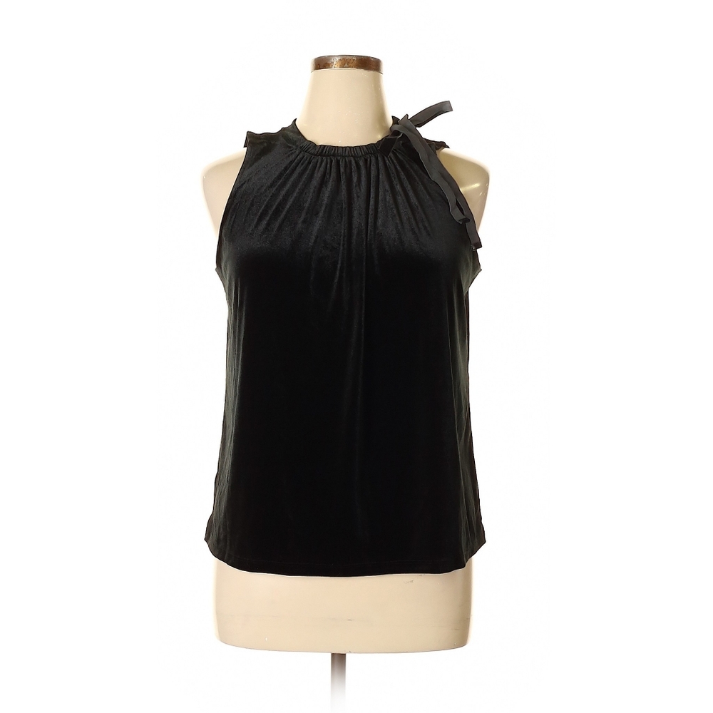 Ann Taylor Petite Velvet Bow Top - Size MP